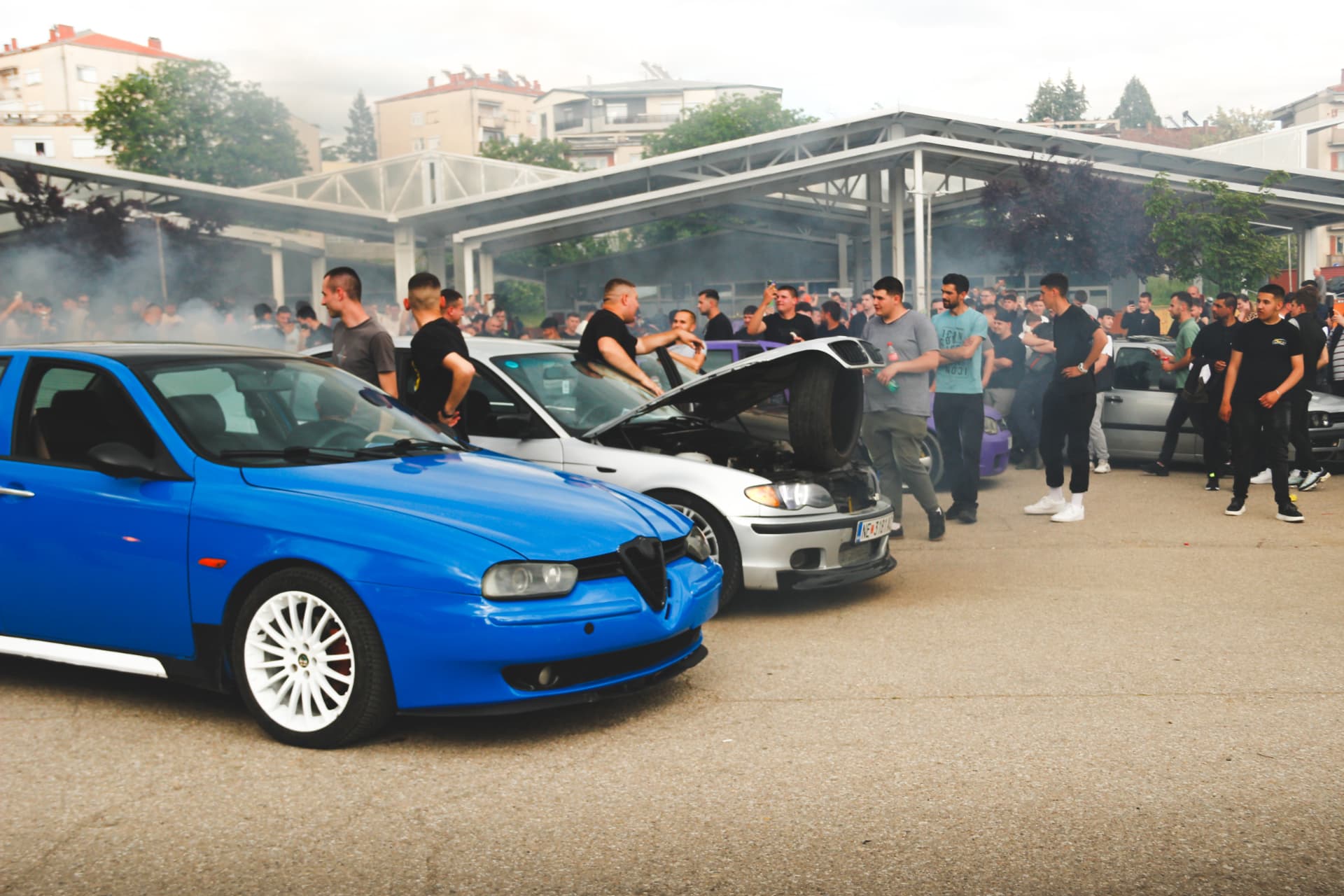 Burnout at the MBC car meet